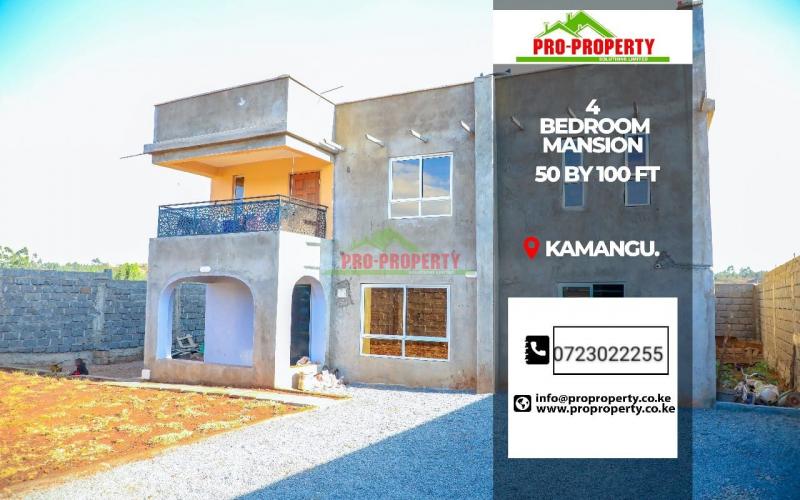4 BEDROOM MASTER EN SUITE MANSION FOR SALE IN KIKUYU KAMANGU.