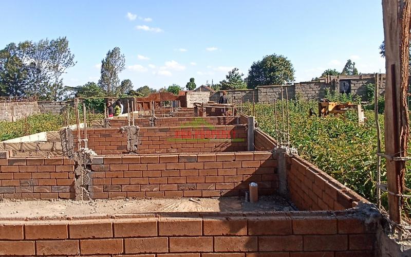 Commercial Plot For Sale Thogoto (with 4-floor Foundation For Bedsitters)